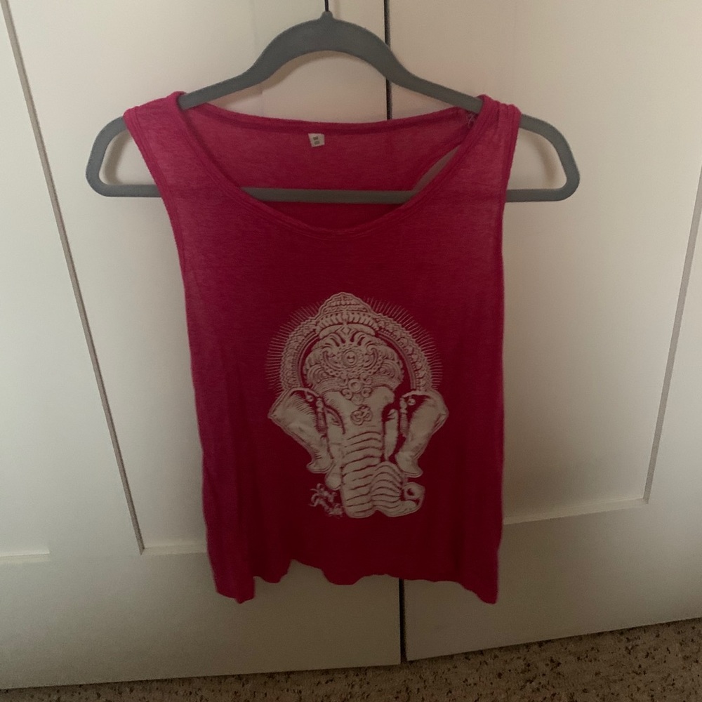Pink elephant tank top